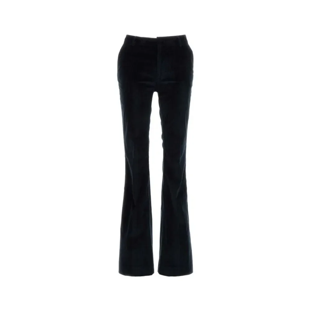 Pt Torino Women Midnight Blue Corduroy Elsa Flared Pant